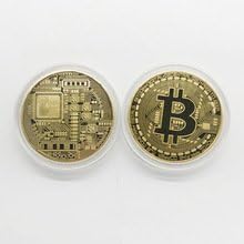 Луксозен коллекционный набор от Dhahab Bitcoin Монети. 24-каратные позлатени Оригинални сувенири баджове ограничена серия, всяка