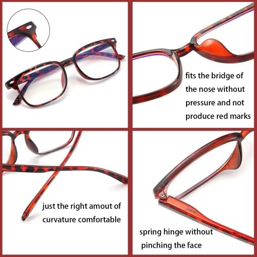 JZBHHADE 3 опаковки Очила за късогледство, очила за късогледство, За жени и мъже, полнокадровые Леки очила за шофиране на