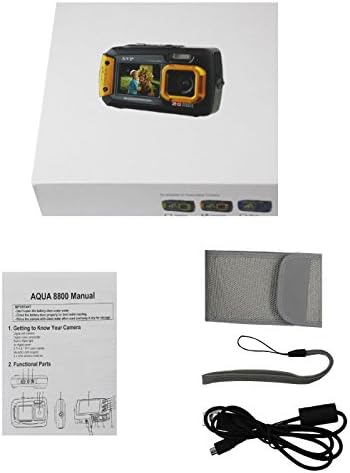 Серия 20-мегапикселови цифрови непромокаеми камери SVP (Aqua8800-оранжево)