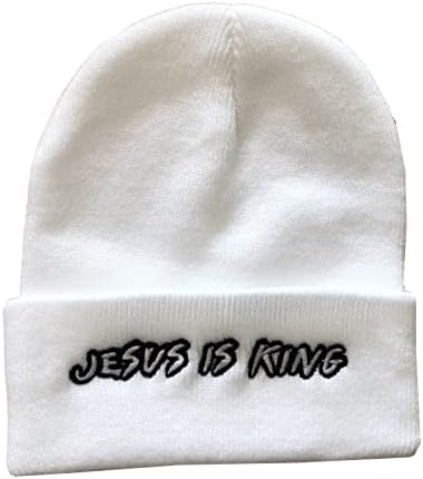 Fyon Jesus is King-Шапки-Бини за Жени, Мъжки Зимни Шапки, Дамски Crochet-Шапки с Припокриване, Шапка-Череп