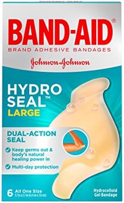 Лепило марка Hydro Seal Големи Водоустойчив самозалепващи Превръзки, за да се грижа за раните и набъбнали, 6 карата