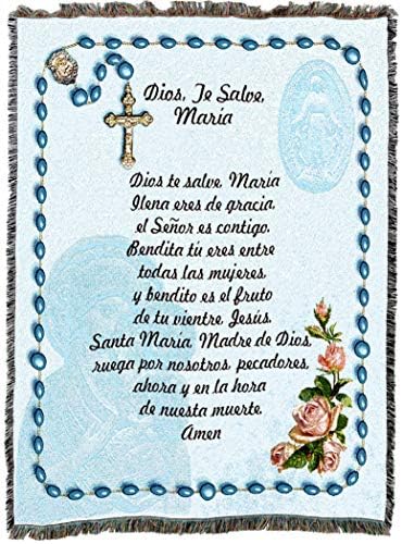 Чисти Селски Тъкачи Молитва Hail с Четками Одеяло Испанско - Ave Maria - Религиозен Подарък Гоблен, Изтъкан от