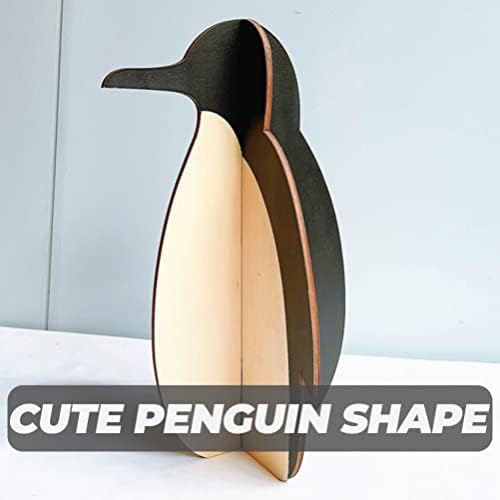 Zerodeko Държач За Очила Дървени Животни Стъклена Поставка във Формата На Пингвин Титуляр за Дисплея на Точки-Часова