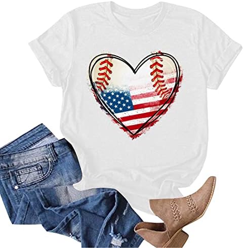 MIASHUI Женска Тениска от Ликра с Дълъг Ръкав, Дамски Модни Тениска С Бейсбольным Принтом, Къс Ръкав, Дамски
