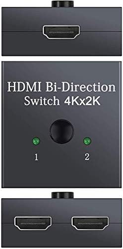 HDMI превключвател 2 към 1 на изхода на 4K 2.0 HDMI Splitter, HDMI Switcher 2 в 1 Out или 1 в 2 Out HDMI 2 Port Selector