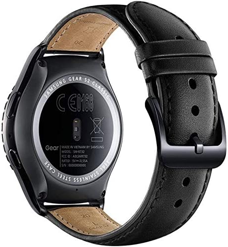 Каишка за часовник WOLLPO Gear S2, 20 мм, Кожени въжета премиум-клас с пружинна каишка Bukle, Взаимозаменяеми каишка за Samsung Gear S2 Classic, умни часовници Galaxy Watch 42 мм / Active 2 40 мм 44 мм