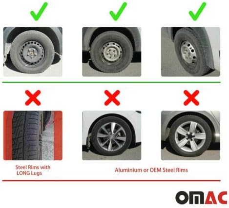 Джантите OMAC 16 инча за Honda Civic Черно-Червени 4 бр. Капака Джанти - Шапки ступиц - Подмяна на външната повърхност