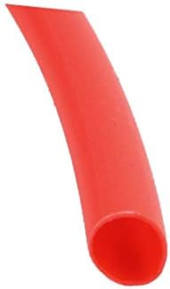 X-DREE Диаметър 4 мм В съотношение 4:1 Свиване тръба Метална Обвивка Кабелен ръкав Тръба с Дължина 1 м Червено
