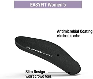 Superfeet EASYFIT за жени - ортопедични стелки за обувки за жени - 6,5-8 жени