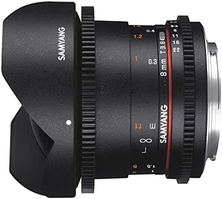 Обектив Samyang Cine SYHD8MV-HD NEX 8 мм t/3,8 Рибешко око с уменьшаемой бленда и подвижни блендой, фиксиран