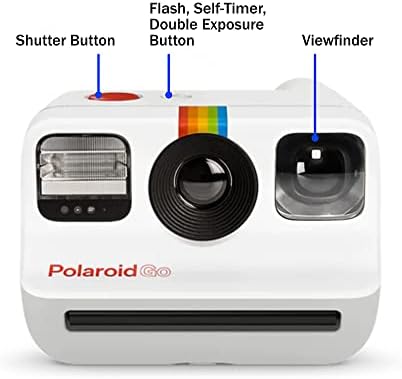 Стартов комплект мини-фотоапарат Polaroid Go Instant, бяла фотоапарат незабавни действия с 32 цветни филм незабавни действия