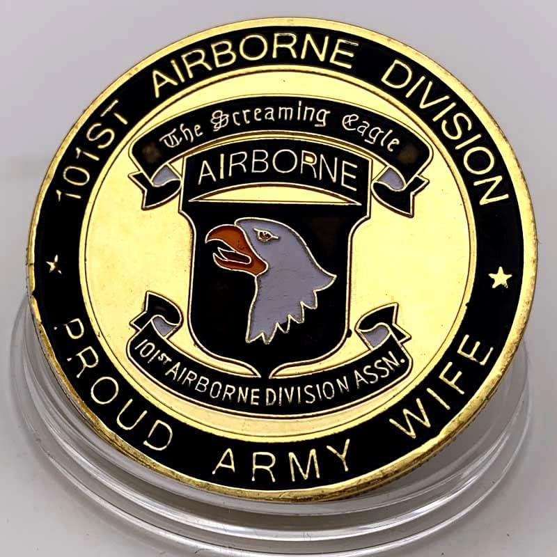 Американската 101 Въздушно-Въздушна дивизия Позлатени Щастливи Възпоменателни Монети се Събират Монетите С