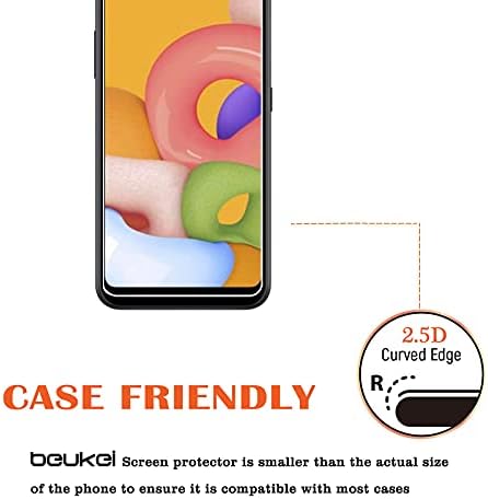 beukei (4 опаковки) за Samsung Galaxy M01 и Galaxy А01 Защитно фолио за екран от закалено стъкло, пълно покритие на