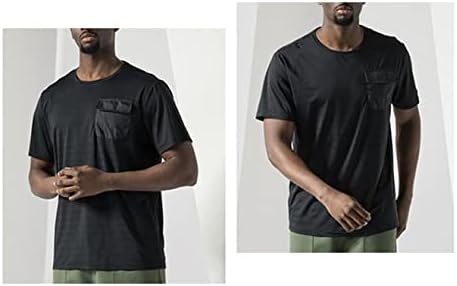 Мъжки охлаждаща риза Performance Охладителна, Суха Засаждане, Влагоотводящие Тениски С Кръгла Мрежесто джоб