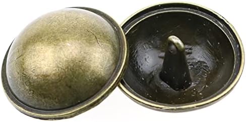E-изключителни 10ШТ Бронзови копчета с грибовидным купол 25 мм Антични Месингови Копчета с купол Кръгли Шиене на