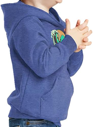 Пуловер с изображение на Октопод за Деца, Hoody с качулка от Порести Руно с Принтом - Худи с Художествен