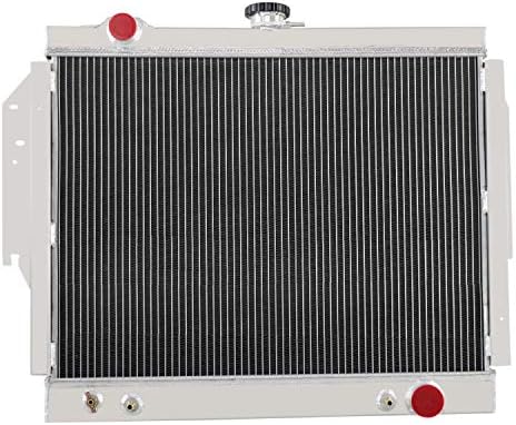 CoolingMaster 2-ред радиатора + Кожух на вентилатора + реле е Съвместим с 1979-1993 1992 Dodge D150 D250