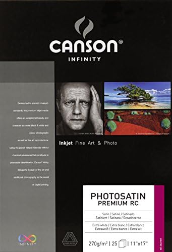 Canson Infinity PhotoSatin Хартия за рисуване, 270 Грама, 11 x 17 инча, 25 Листа