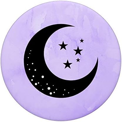 Полумесец Със Звездите На Purple фона на PopSockets С Възможност за смяна на PopGrip