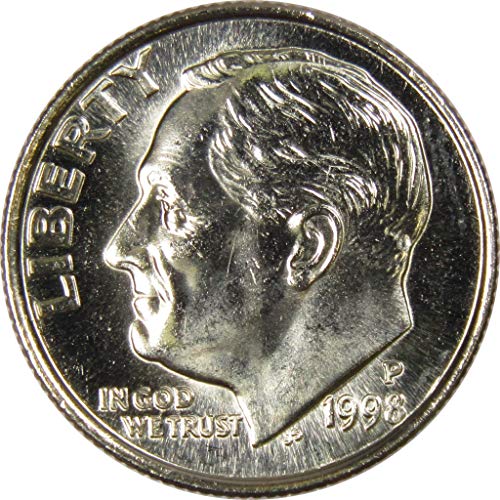 1998 P Десятицентовик Рузвелт БУ Не Циркулационни Монети, Монетен двор на Щата 10в САЩ са подбрани