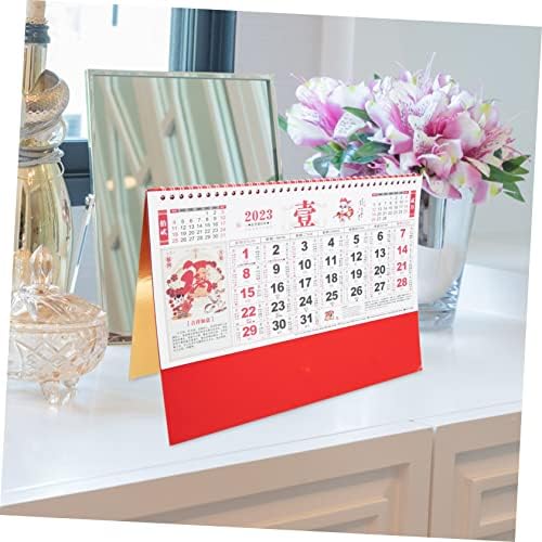 BESTOYARD 2 елемента 2023 Година на Заека Календар Интериор в стил Шинуазри Украса за вашия дом Офис Календар, Китайския