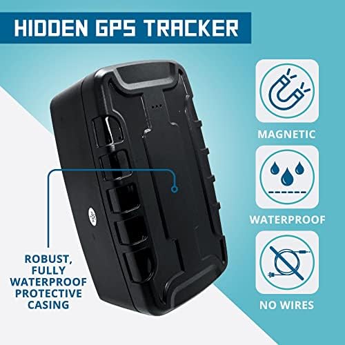 Gpsnvision - Преносим GPS тракер в реално време на превозни средства, готов за употреба скрит авто следи с 3 месеца живот на батерията, 4G Водоустойчив магнитен GPS тракер за ?