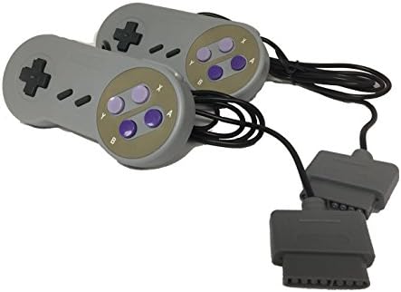 Дистанционно управление W4W, съвместим с Super Nintendo SNES - 7-пинов конектор - Комплект от две контролери (2 комплекта)