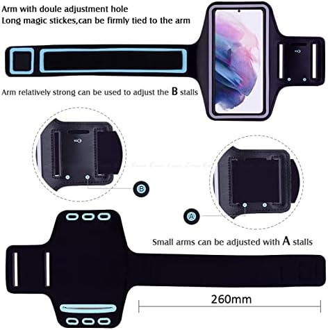 Калъф за Galaxy Note10 Plus/Note10 +, Водоустойчив Калъф за спортни ленти за бягане във фитнеса с Зарядно кабел за