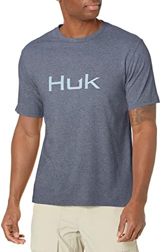 Мъжка тениска с логото на HUK Performance Fishing-Къс ръкав | Бързосъхнеща