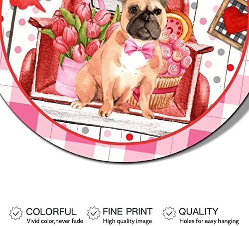 Кръгъл Метален Венец за Св. Валентин, Знаци За Любителите на кучета Хъски, Балон във формата на Сърце, Лидице Табела