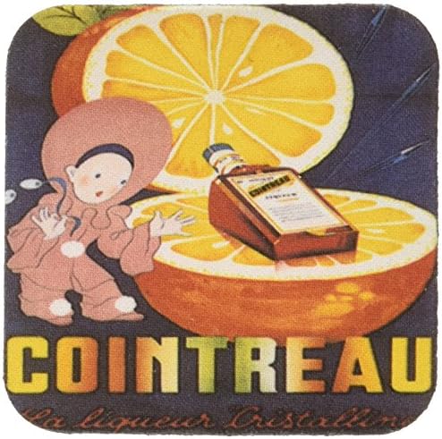 Рекламен плакат 3dRose cst_129948_1 Vintage Cointreau La Liqueur Crystalline с Кристали алкохол-Меки подложки,
