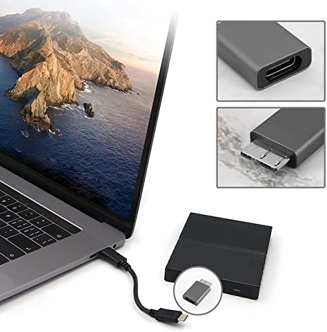 2 БР. Адаптер USB към Micro C B Type-C Женски USB 3.0 Micro-B Конектор за Цифров Фотоапарат, Лаптоп, Твърд диск 5 Gbit/s,