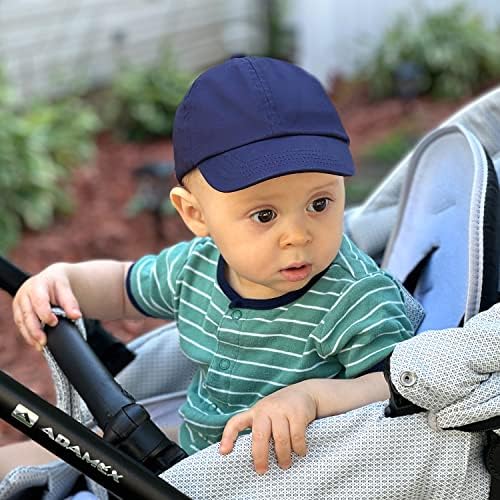 Бейзболна шапка Melondipity за малки момчета за бебета, малки деца малки деца, Новородени - Детска Солнцезащитная шапка за предпазване от слънце (тъмно синьо)