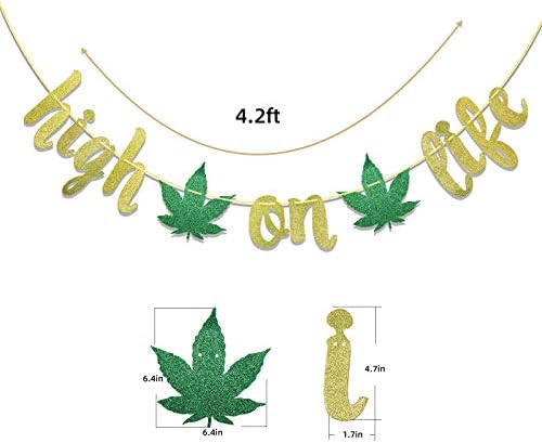 Тръпка от живота и Банер с Листа на марихуана, на 21-ия Ден от Раждането, 420-ти Рожден Ден, Тематичен Рожден Ден с Марихуана Декор на Марихуана на рожден Ден с Наркотиц?