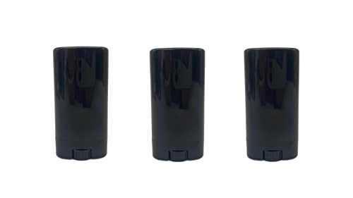 Черна Овална контейнер за дезодорант - Празен - 0,50 Грама - Закручивающийся за многократна употреба пластмасова тубичка