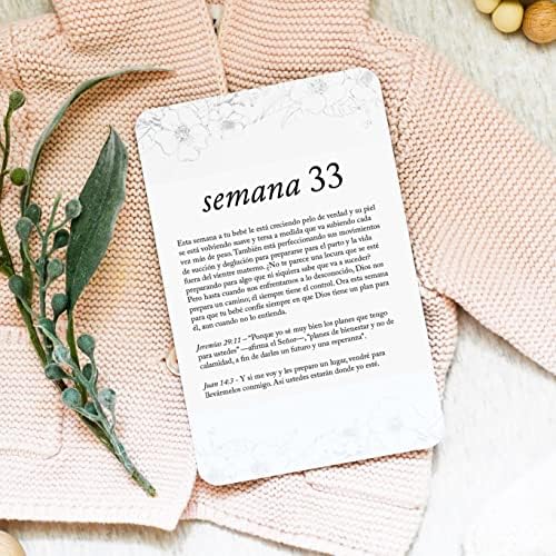 DUNCAN & STONE PAPER CO. Испански Молитвени картички за бременни (20 карти) - Обявяване за бременността на испански