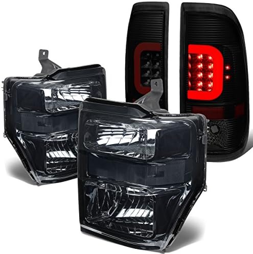 Прожекторите в стил OE с закопченным корпус и прозрачен ъгъл + червени 3D led задни светлини с закопченными обективи, съвместими