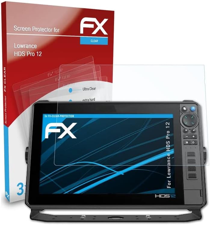 Защитно фолио atFoliX, съвместима със защитно фолио на Lowrance HDS Pro 12, Сверхчистая защитно фолио FX (3X)