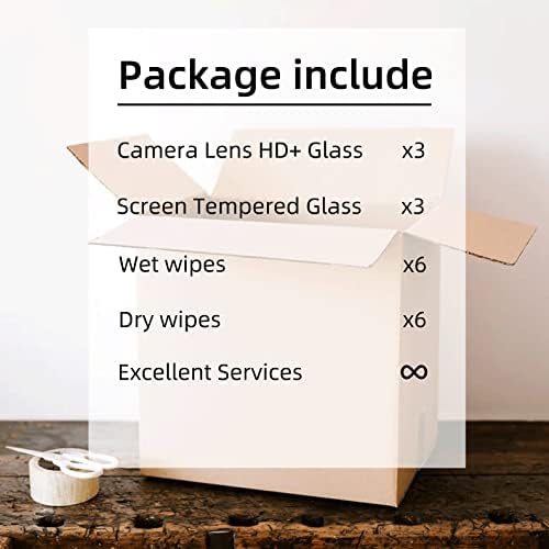Amleute 【3 + 3 опаковки】 Съвместима с DJI OSMO Action 2 защитно фолио за екран от закалено стъкло 9H, с висока