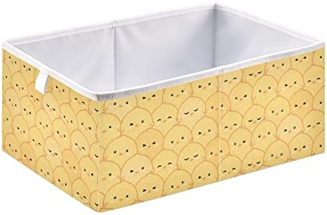 Emelivor Малки жълти Пилета, Кутия за съхранение на кубчета, Сгъваеми кутии за съхранение, Водоустойчив кош за