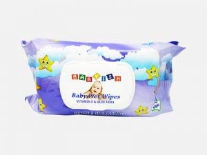 Бебешки кърпички Babyish 80Ct Зареждане с витамин е в опаковка FlipTop от 3 броя (лилави)