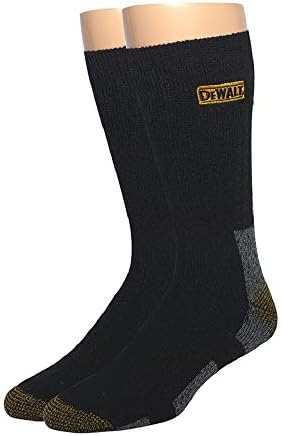 Съкратен чорапи за високи обувки от вълна DEWALT (черни) | Топли чорапи премиум-клас за мъже | Зимни чорапи от