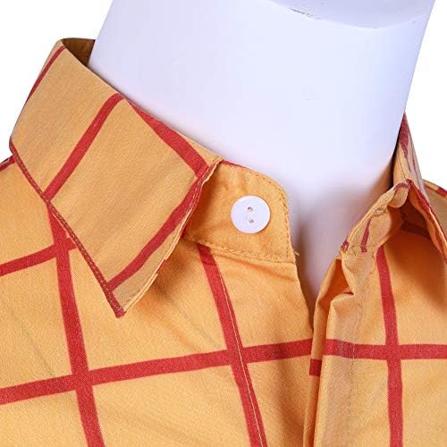 Мъжки Ежедневни Риза Уди Shirt в клетката на копчета с Дълъг Ръкав За работа
