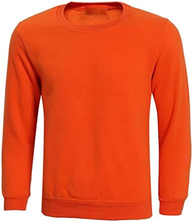 Мъжки hoody с кръгло деколте от плътен памук Свободно, намаляване, Маркова Тениска с дълъг ръкав, Спортни