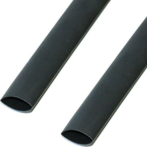 Свиване тръба 2: 1 черен цвят на метър (25 мм вътре, 10 м)
