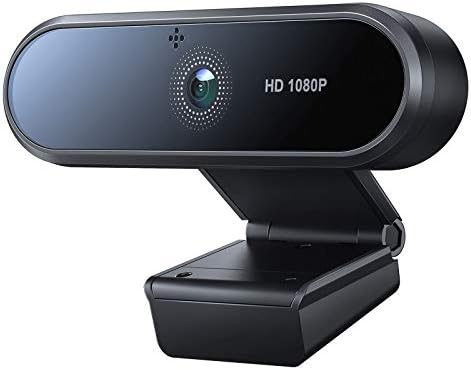 Уеб-камера 1080P с микрофон и капачка, уеб камера под ъгъл 90 °, USB уеб камера за видео разговори/Запис/конференция, Мащабиране