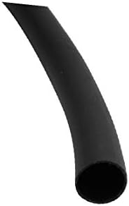 Polyolefin антикорозионна тръба X-DREE с диаметър 1 м 0,24 инча цвят черен за кабели, слушалки (Tubo anticorrosión