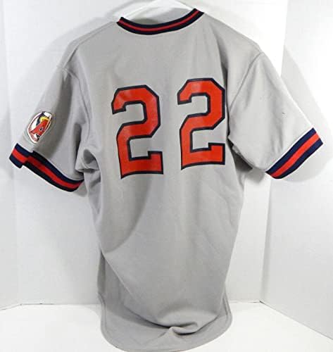 1986 Midland Angels 22 Използван в играта Сива риза 44 DP24854 - Използваните В играта Тениски MLB