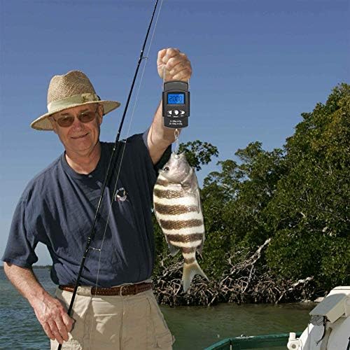 Риболовни Везни Emoly 110 кг/50 кг с LCD екран с подсветка, Преносими Електронни Везни, Цифрови Риболовни Куки, Окачени
