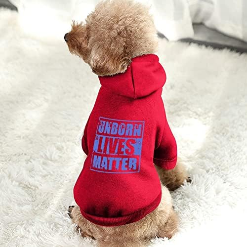 Дрехи за кучета Unborn Lives Matter Зимни Блузи за домашни Любимци Меки и Топли Блузи за Малки до Средни Кучета